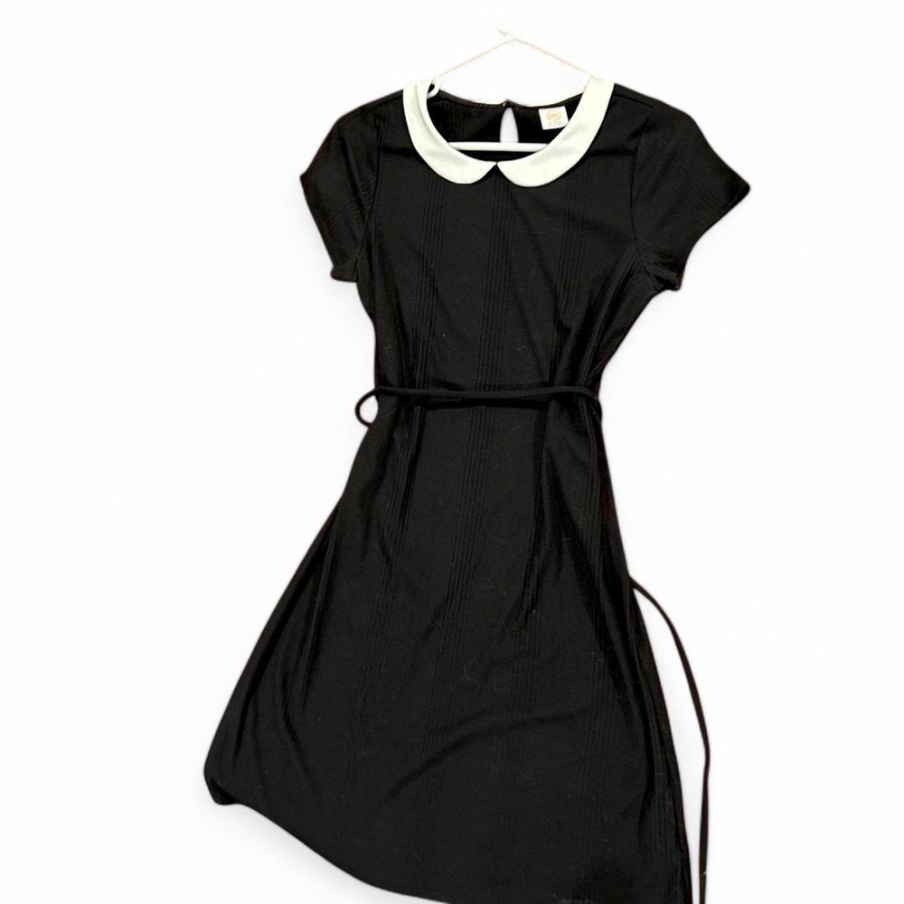 Black and White Collared Dress